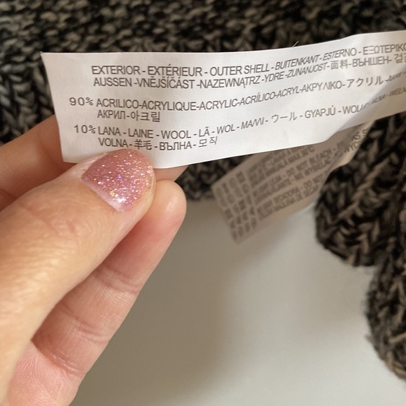 Zara knit hooded wool blend cardigan in size S - Picture 4 of 7